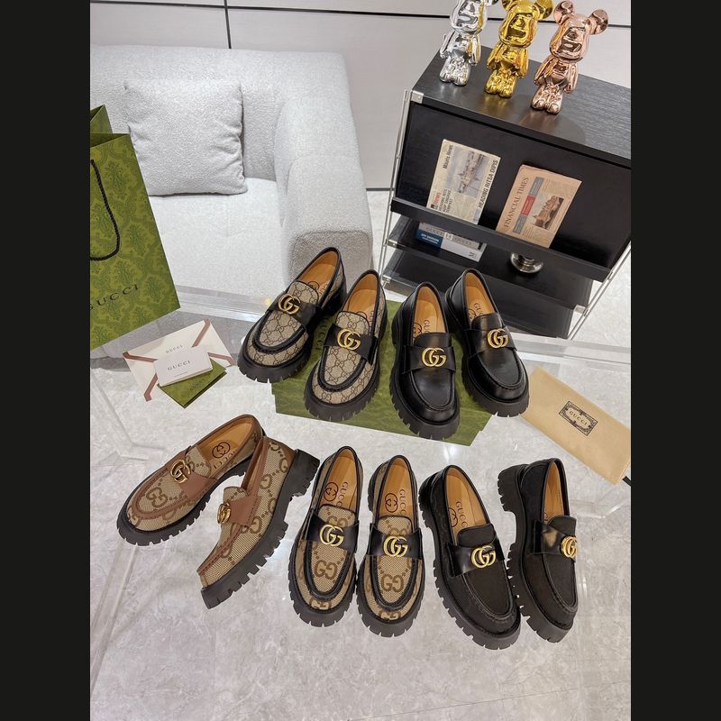 Gucci Horsebit loafers, GG sneakers, slides reps — verified April 2026 batch